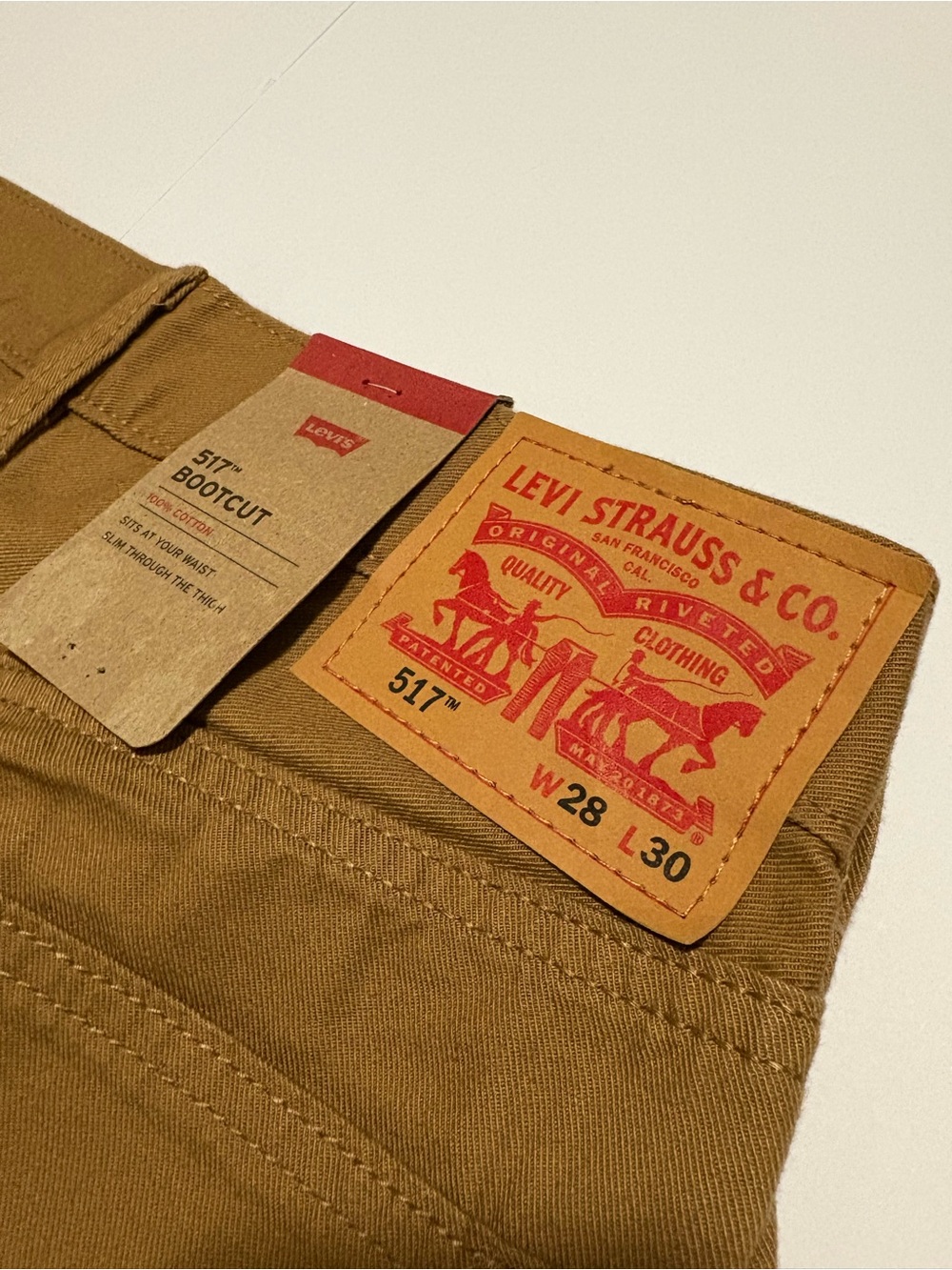 Levi’s 517 Bootcut Brown Jeans NWT 28x30 - Picture 5 of 5